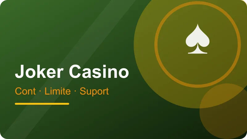 Bugete, pauze și suport – ilustrație pentru secțiunea Joker Casino